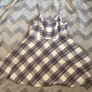 Fit & Flare Plus Size Purple Plaid Dress